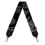 Black And White Wiccan Palmistry Print Bag Strap