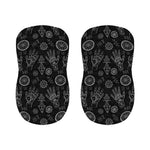 Black And White Wiccan Palmistry Print Bar Stool Covers