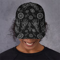 Black And White Wiccan Palmistry Print Baseball Cap