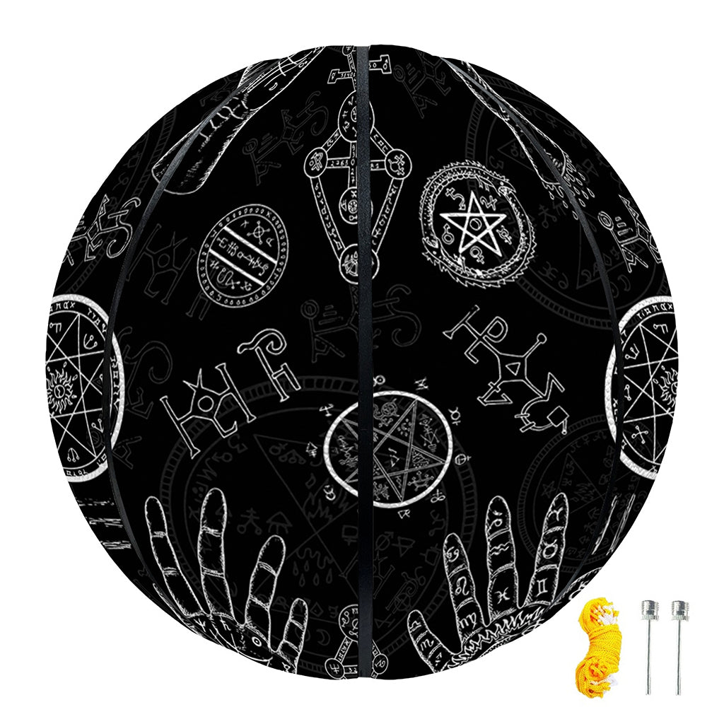 Black And White Wiccan Palmistry Print Basketball
