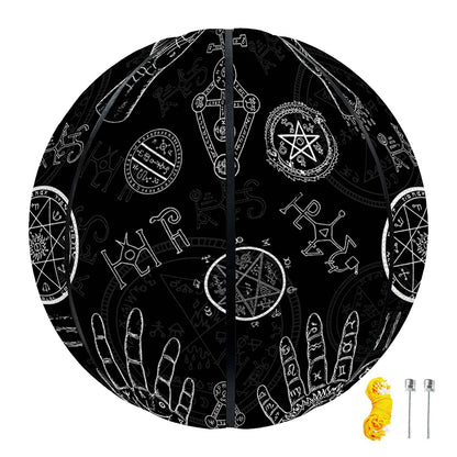 Black And White Wiccan Palmistry Print Basketball
