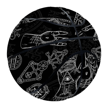 Black And White Wiccan Palmistry Print Basketball