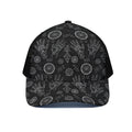 Black And White Wiccan Palmistry Print Black Mesh Trucker Hat