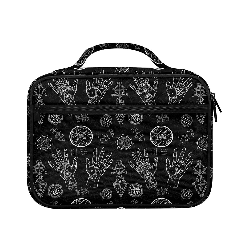 Black And White Wiccan Palmistry Print Briefcase Bible Bag