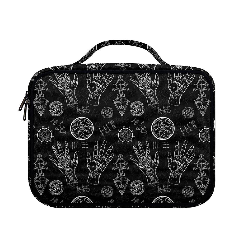 Black And White Wiccan Palmistry Print Briefcase Bible Bag