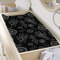 Black And White Wiccan Palmistry Print Changing Pad Cover
