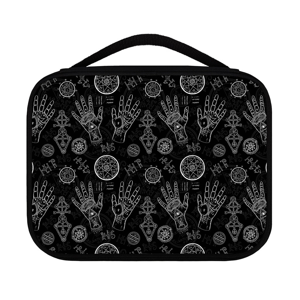 Black And White Wiccan Palmistry Print Classic Bible Case