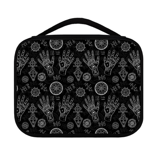 Black And White Wiccan Palmistry Print Classic Bible Case