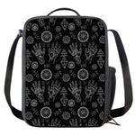 Black And White Wiccan Palmistry Print Crossbody Lunch Bag