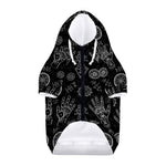 Black And White Wiccan Palmistry Print Dog Zip Up Hoodie