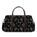 Black And White Wiccan Palmistry Print Duffle Bag