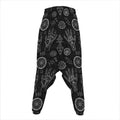 Black And White Wiccan Palmistry Print Hammer Pants