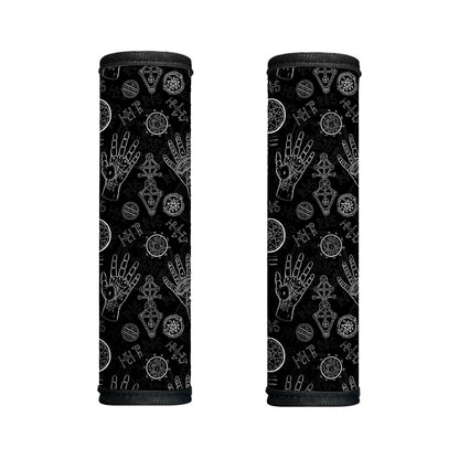 Black And White Wiccan Palmistry Print Handle Covers