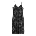 Black And White Wiccan Palmistry Print Jersey Midi Cami Dress