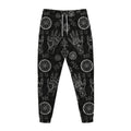 Black And White Wiccan Palmistry Print Jogger Pants