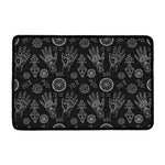 Black And White Wiccan Palmistry Print Kitchen Mat