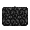 Black And White Wiccan Palmistry Print Laptop Sleeve