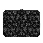Black And White Wiccan Palmistry Print Laptop Sleeve