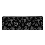 Black And White Wiccan Palmistry Print Long Kitchen Mat