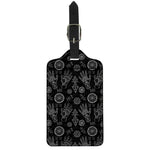 Black And White Wiccan Palmistry Print Luggage Tag