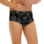 Black And White Wiccan Palmistry Print Men's Briefs
