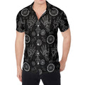 Black And White Wiccan Palmistry Print Men's Shirt