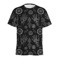 Black And White Wiccan Palmistry Print Men's Athletic T-Shirt