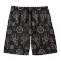 Black And White Wiccan Palmistry Print Men's Swim Trunks