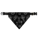 Black And White Wiccan Palmistry Print Over The Collar Dog Bandana