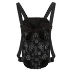 Black And White Wiccan Palmistry Print Pet Carrier Backpack