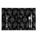 Black And White Wiccan Palmistry Print Placemat
