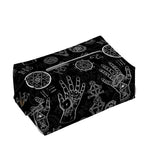 Black And White Wiccan Palmistry Print Rectangle Tissue Box Cover