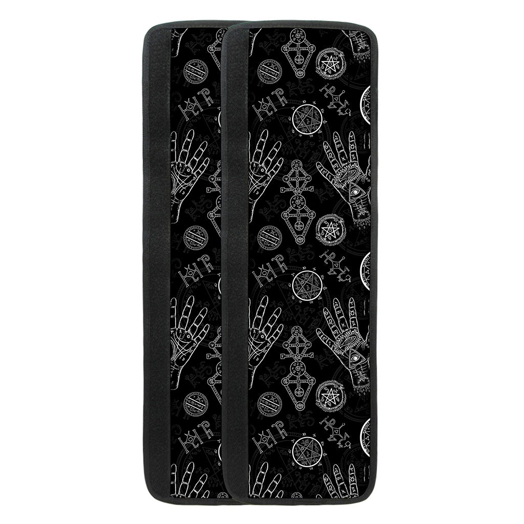 Black And White Wiccan Palmistry Print Refrigerator Handle Covers
