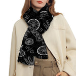 Black And White Wiccan Palmistry Print Scarf