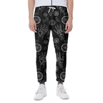 Black And White Wiccan Palmistry Print Scuba Joggers