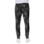 Black And White Wiccan Palmistry Print Scuba Joggers