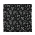 Black And White Wiccan Palmistry Print Silk Bandana