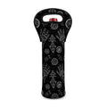 Black And White Wiccan Palmistry Print Single Neoprene Wine Tote
