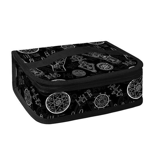 Black And White Wiccan Palmistry Print Small Lunch Bag