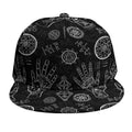 Black And White Wiccan Palmistry Print Snapback Cap