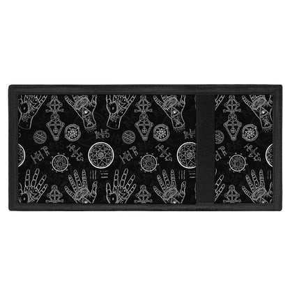Black And White Wiccan Palmistry Print Trifold Wallet