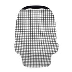 Black And White Windowpane Pattern Print Baby Seat Cover