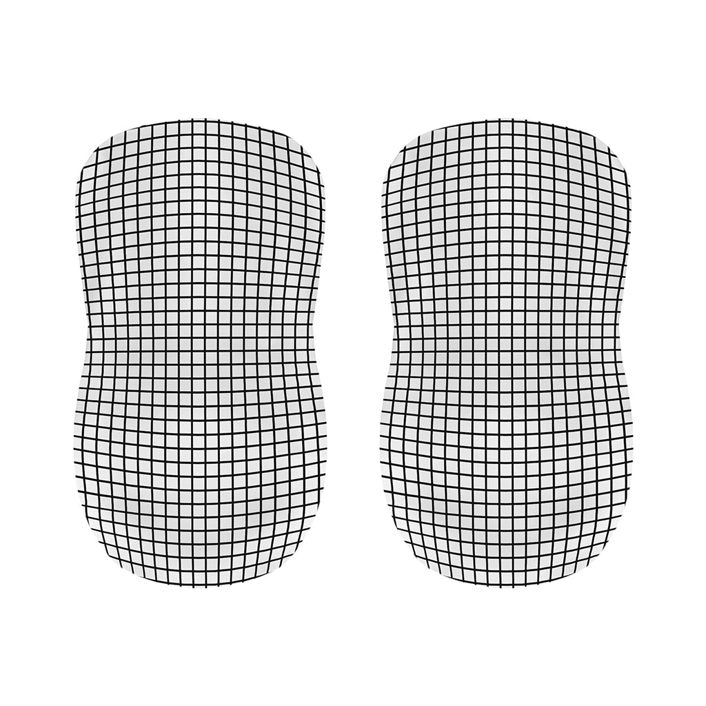 Black And White Windowpane Pattern Print Bar Stool Covers