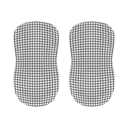 Black And White Windowpane Pattern Print Bar Stool Covers
