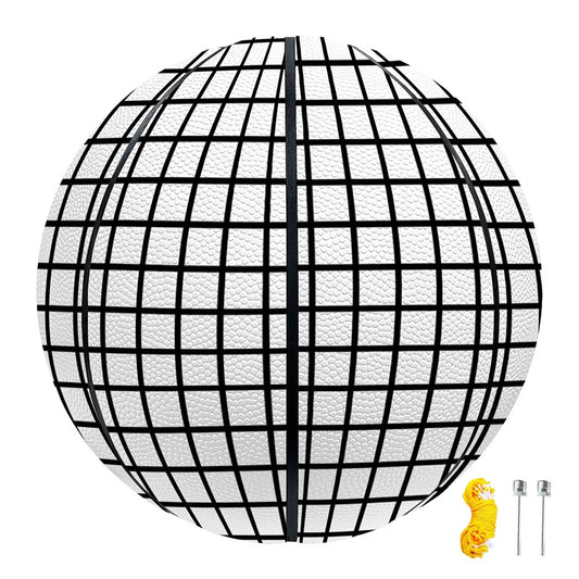 Black And White Windowpane Pattern Print Basketball