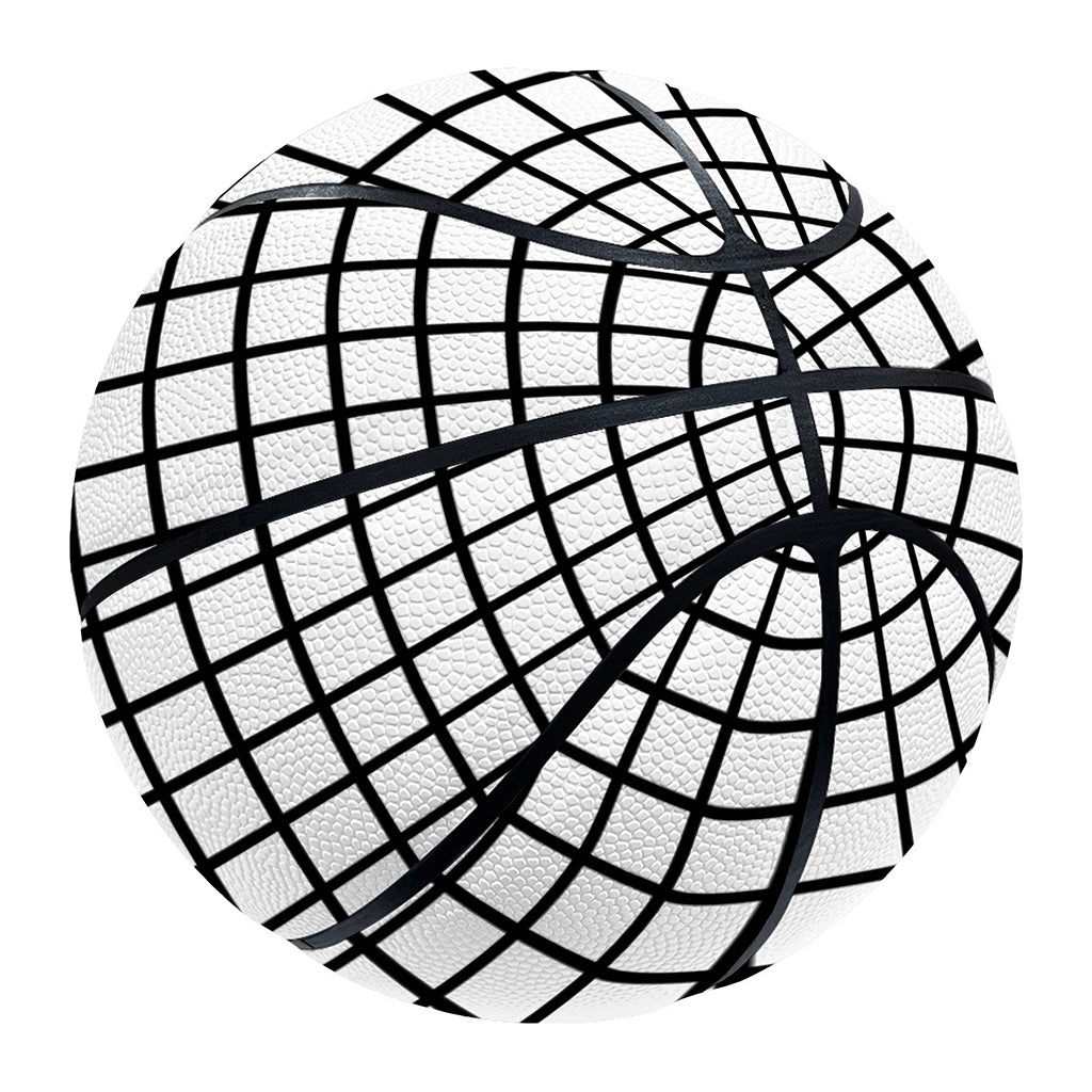 Black And White Windowpane Pattern Print Basketball