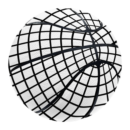 Black And White Windowpane Pattern Print Basketball