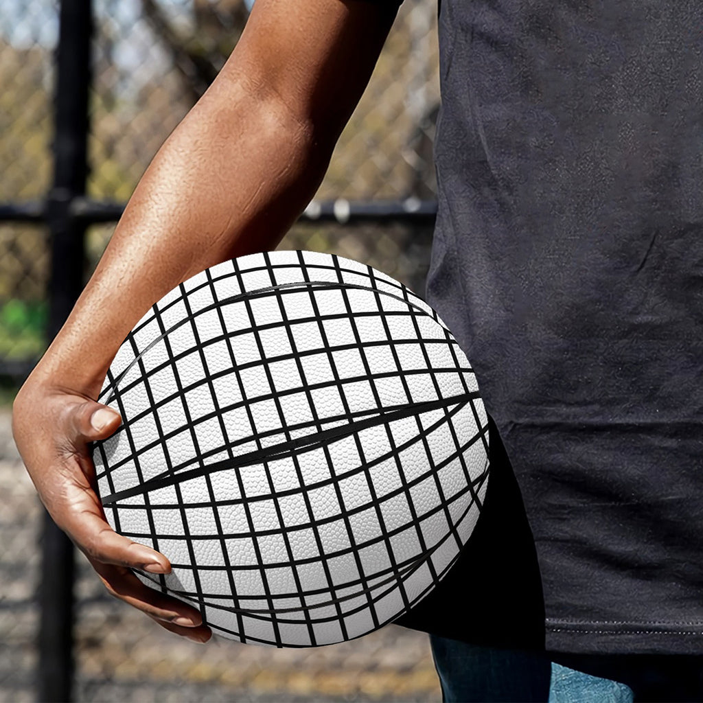 Black And White Windowpane Pattern Print Basketball