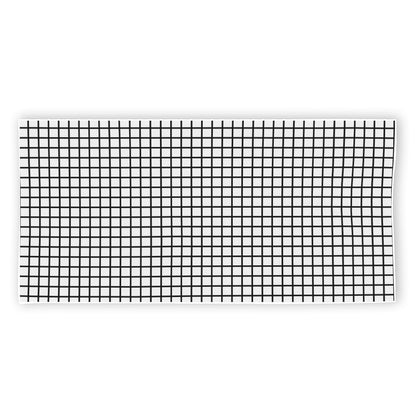 Black And White Windowpane Pattern Print Beach Towel