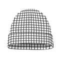 Black And White Windowpane Pattern Print Beanie